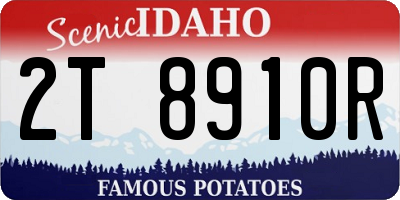 ID license plate 2T8910R