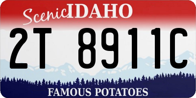 ID license plate 2T8911C