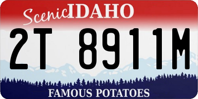 ID license plate 2T8911M