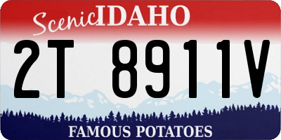 ID license plate 2T8911V