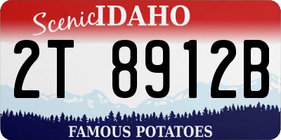 ID license plate 2T8912B