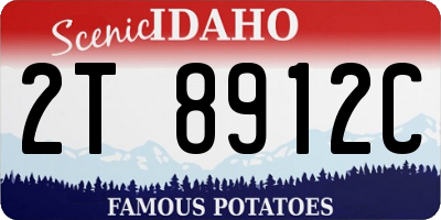 ID license plate 2T8912C