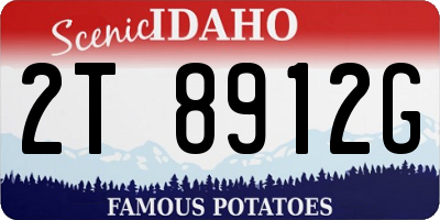 ID license plate 2T8912G