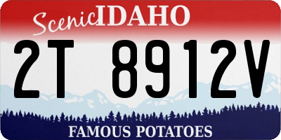 ID license plate 2T8912V