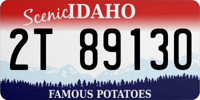 ID license plate 2T8913O