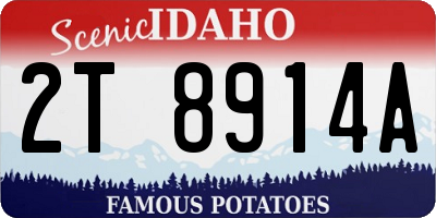 ID license plate 2T8914A