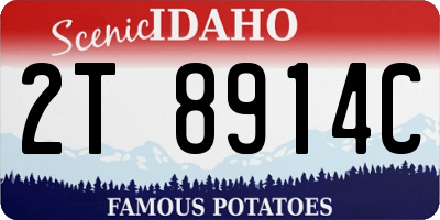 ID license plate 2T8914C