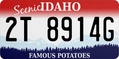 ID license plate 2T8914G