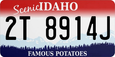 ID license plate 2T8914J