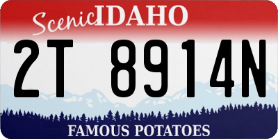 ID license plate 2T8914N