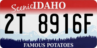 ID license plate 2T8916F