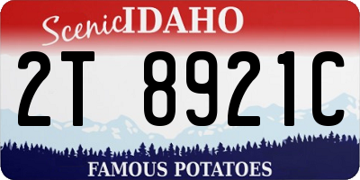 ID license plate 2T8921C