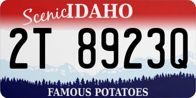 ID license plate 2T8923Q