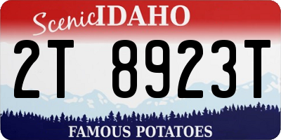 ID license plate 2T8923T