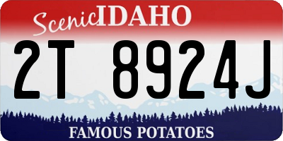 ID license plate 2T8924J