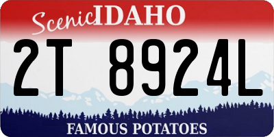 ID license plate 2T8924L