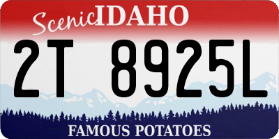 ID license plate 2T8925L