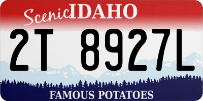 ID license plate 2T8927L