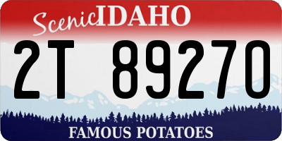 ID license plate 2T8927O