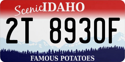 ID license plate 2T8930F