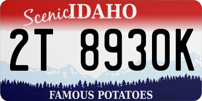 ID license plate 2T8930K
