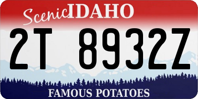 ID license plate 2T8932Z