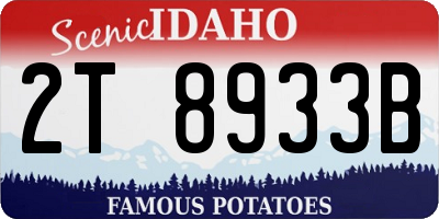 ID license plate 2T8933B