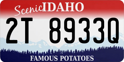 ID license plate 2T8933Q