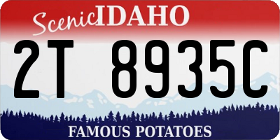 ID license plate 2T8935C