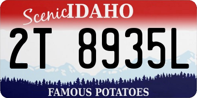 ID license plate 2T8935L