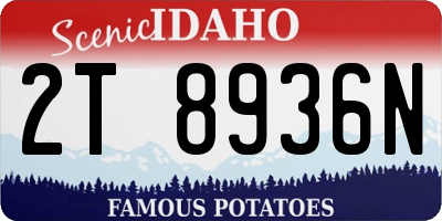 ID license plate 2T8936N
