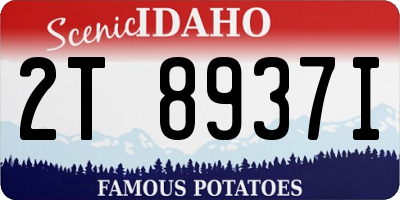 ID license plate 2T8937I
