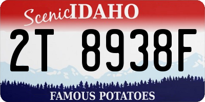 ID license plate 2T8938F