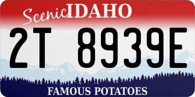 ID license plate 2T8939E