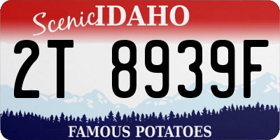 ID license plate 2T8939F