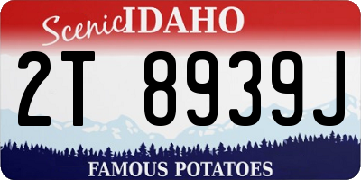 ID license plate 2T8939J