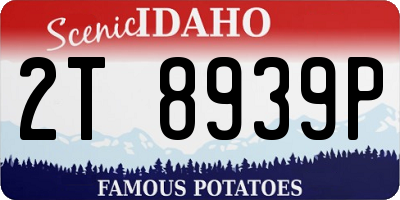 ID license plate 2T8939P