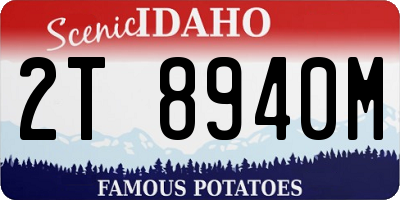 ID license plate 2T8940M