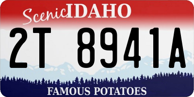 ID license plate 2T8941A