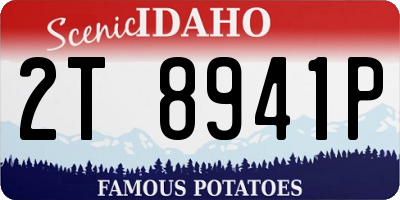 ID license plate 2T8941P