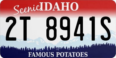 ID license plate 2T8941S