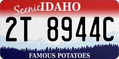 ID license plate 2T8944C