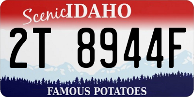 ID license plate 2T8944F