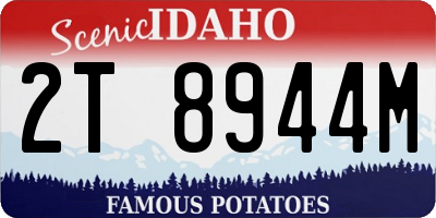 ID license plate 2T8944M
