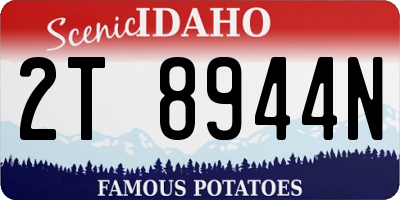 ID license plate 2T8944N