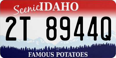 ID license plate 2T8944Q