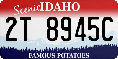 ID license plate 2T8945C