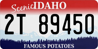 ID license plate 2T8945O