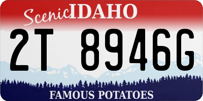 ID license plate 2T8946G