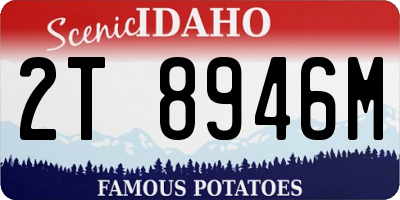ID license plate 2T8946M